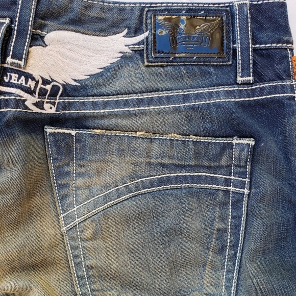 New Men ROBIN'S JEAN Straight Jeans -Hvy Stiching - Picture 8 of 8